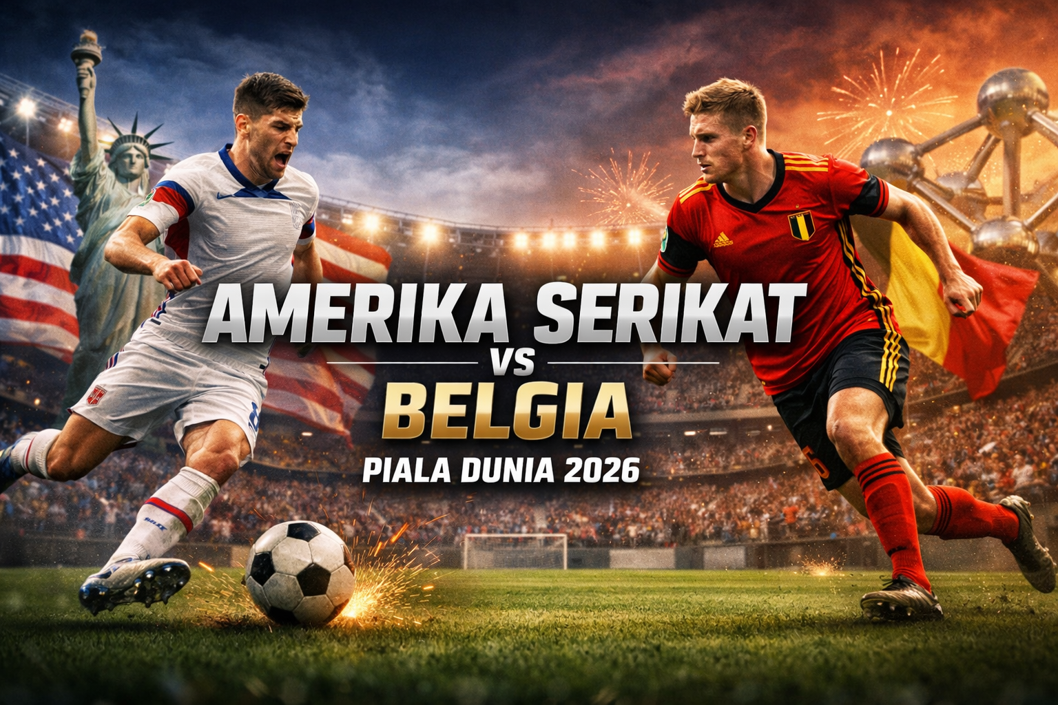 Jalalive Amerika Serikat vs Belgia Piala Dunia 2026 Besok Jam 07.00 WIB Babak 16 Besar dengan Pertarungan Penuh Gengsi dan Tekanan Tinggi
