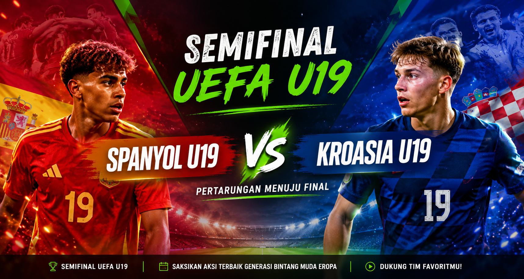Spanyol U19 vs Kroasia U19 Hadir Meriah di Jalalive dalam Laga Semifinal UEFA U19 Pukul 22.00 WIB